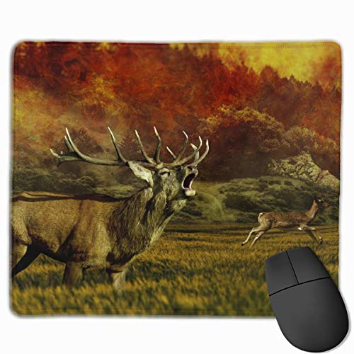 Thehunter Call Wild Deer Quality Comfortable Game Base Mouse Pad with Stitched Edges Size 11.81 * 9.84 Inch