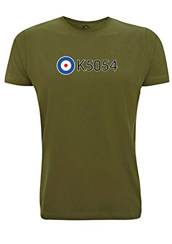 Time 4 Tee Spitfire K5054 Prototype First Supermarine 1936 WW2 Fighter Plane World War 2 Army Flying Flight Pilot Verde Ejercito Verde L