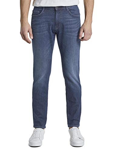 TOM TAILOR Jeans 1/1 Josh Regular Slim, Hombre, Azul (Mid Stone Wash Denim), W29/L30 (Talla del fabricante: 29)