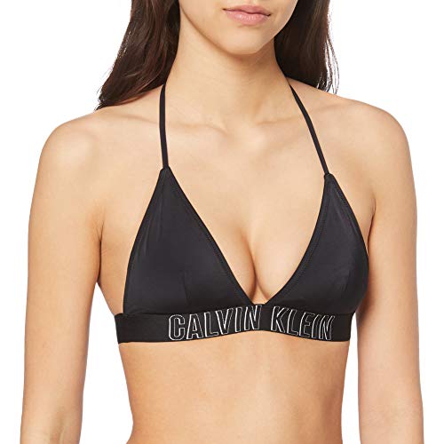Tommy Hilfiger Fixed Triangle-rp Top de Bikini, Negro (Pvh Black 094), S para Mujer
