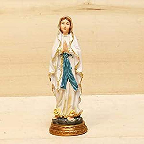 Trofeos Cadenas | Virgen de Lourdes. Figura Religiosa, en Resina, de 11 cm