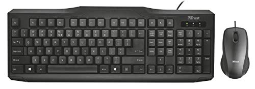 Trust Classicline - Pack de teclado y ratón USB, QWERTY español , color negro