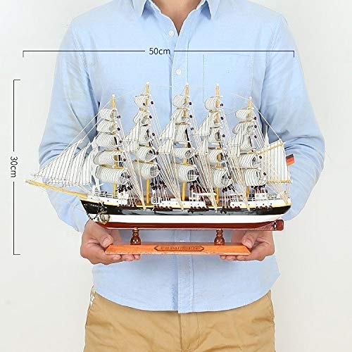 TXOZ - Modelo de barco de velero, madera decorativa, 50 x 30 x 8 cm (color: A)