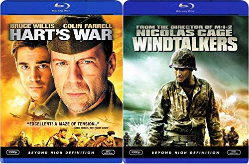 U.S. WWII war Windtalkers Blu-Ray 2 Bundle & Hart's War Double Feature Military Movie Bundle