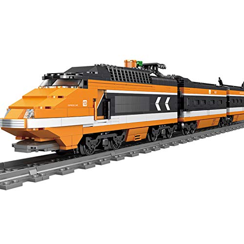 WEERUN Technic City Tren con Pista Set de Construcción,1552 Piezas Bloques- Maqueta de Juguete Tren de Pasajeros de Alta Velocidad con Música, Luces LED y Motor - Compatible con Lego