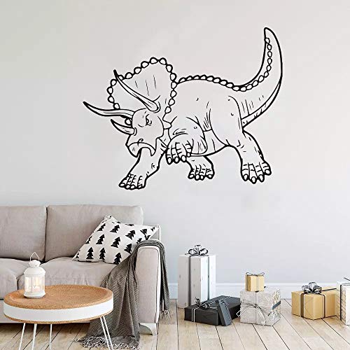 WERWN Triceratops Creativo Dinosaurio de Dibujos Animados prehistóricos Pared Dormitorio habitación Vinilo decoración niños habitación Regalo