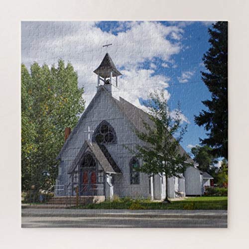 White Church – Buena Vista Colorado Rompecabezas de 1000 piezas desafiantes y educativos, rompecabezas de pintura abstracta para niños y adultos