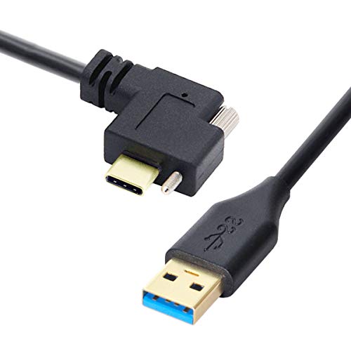 Xiwai - Cable de datos USB 3.1 tipo C de ángulo recto para cámara estándar USB3.0 de 90 grados (1,2 m)