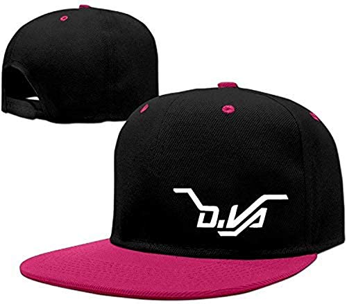 YVES D.VA Logo Over First-Person Shooter Video Game Watch Outdoor Hip Hop Golf Cotton Caps Hats Adjustable Red Pink