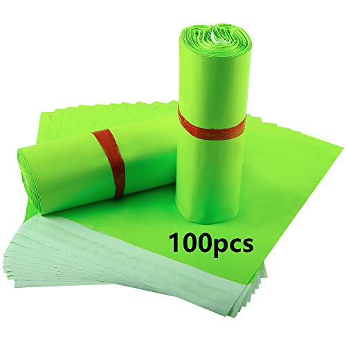 25cm*35cm 100pcs Bolsas para Envíos Bolsas de Plástico correo Bolsas para embalaje Opaca Resistente Al agua y al Polvo para Ropa Envíos Postales（verde）