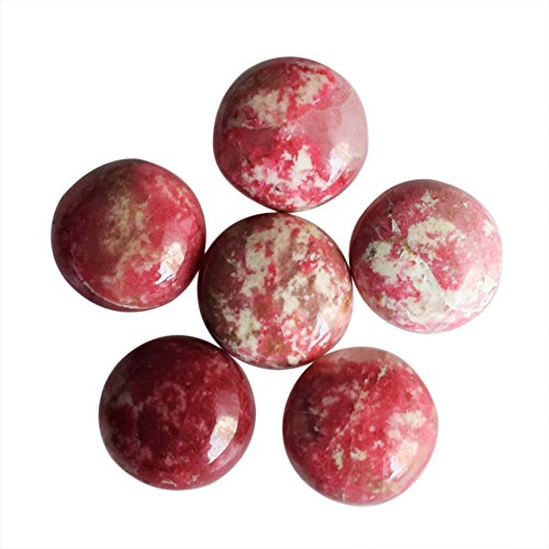 5mm forma redonda hermosa natural rosa thulite 10 piezas lote cabochon, lote thulite para uso de joyería TU 5 mm