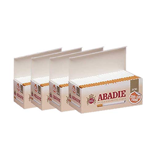ABADIE 1200 Tubos Vacíos con Filtro de 15mm Para Tabaco de Liar (4 cajas de 300), Fabricado en España