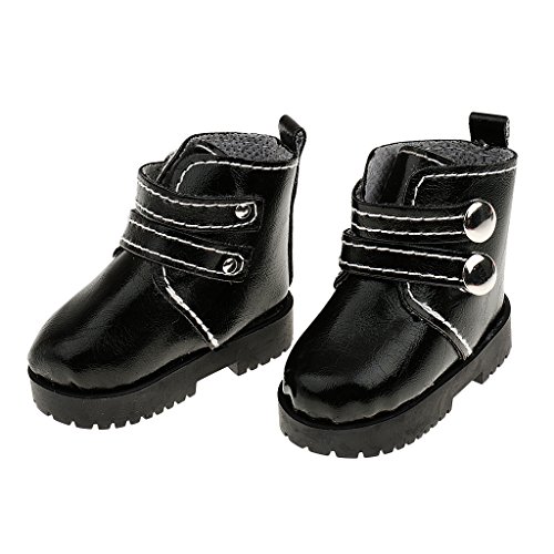 Accesorios de Ropa Fashion Par de Zapatos de Tobillo Cargadores de Martin para SUB 1/3 1/4 SD BJD Muñecas - Negro