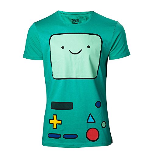 Adventure Time The Beemo Camiseta, Verde, XL para Hombre