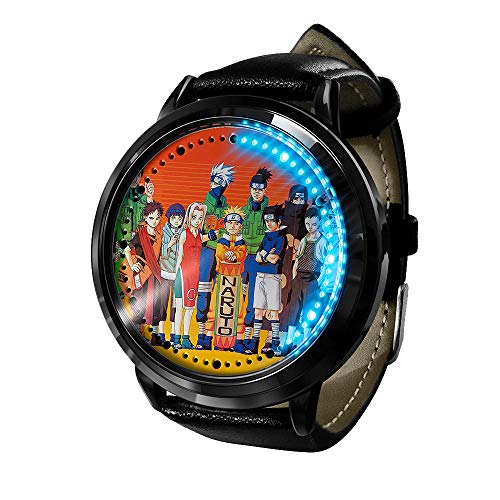 Anime Naruto Serie Kakashi Reloj LED Touch Novedad Relojes Relojes Deportivos Reloj Personalizado Relojes Unisex Regalo de cumpleaños Edición de coleccionista-K