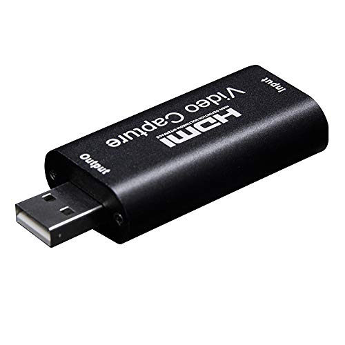 ATopoler Tarjeta de captura de vídeo HDMI 1080p USB 2.0 Tarjeta de captura de juegos para videocámara/DSLR/ordenador/teléfonos móviles/Set-Top Box/PS4 (2.0)