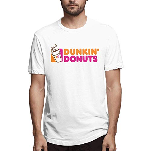 AYYUCY Camisetas y Tops Hombre Polos y Camisas Mens Dunkin Donuts Logo T Shirt Short Sleeve Collar Neck Summer Sport Comfort Tops Shirts for Men Plus Size