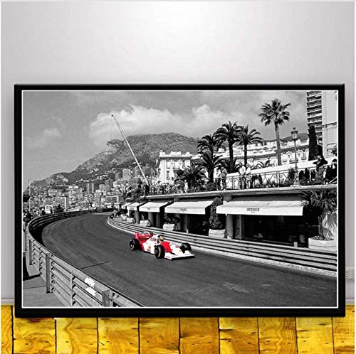 baiyinlongshop Cuadro En Lienzo Cuadro En Lienzo Pintura Ayrton Senna F1 Formula World Champion Wall Art Poster and Prints Modern For Home Room Decor 40X60Cm Sin Marco