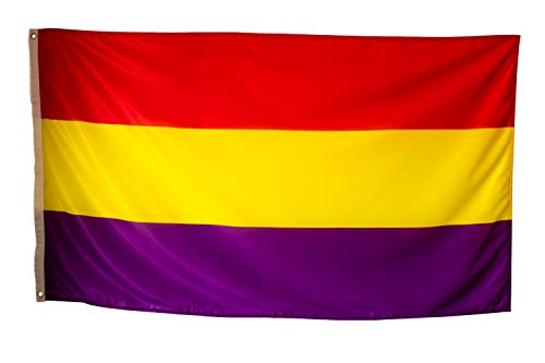 Bandera Republicana Española Grande Exterior de Tela Fuerte Impermeable Resistente a la Intemperie, Bandera Republica 150x90 cm