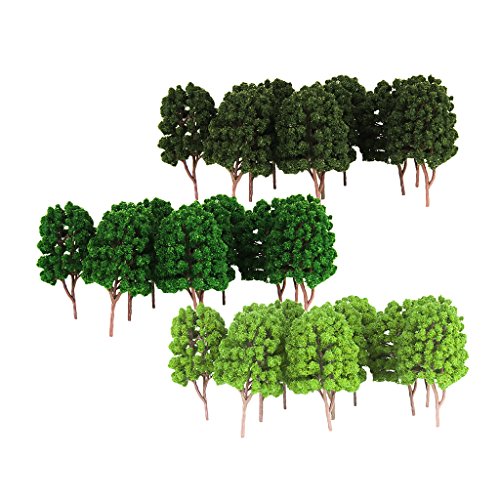 Baoblaze 11.5 cm Modelo Árbol Verde 1/100 Escala HO Plástico Accesorios para Diorama  Escena Micro Paisaje 30 Unidades