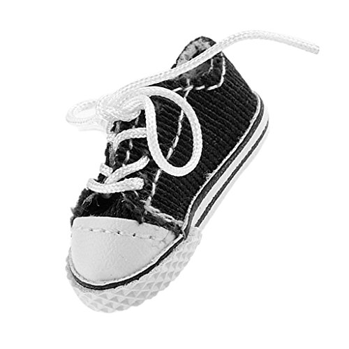 Baoblaze Escala 1/6 Zapatos Planos Deportivos de Lona para 12 Pulgadas Neo Blythe Doll - Negro