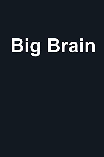 Big brain: Lined Notebook/ Journal , 110 pages ,6x9, Soft Cover, Matte Finish