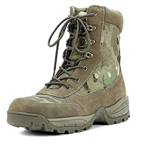 Botas Mil-Tec Tactical con cremallera YKK, para trekking, de montaña, disponible en varios modelos, hombre mujer, Tactical Boot M.ykk Zipper, Multicámara, 45/ UK 12