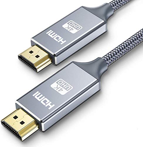 Cable HDMI 4K UHD HD 3D, Snowkids Alta Velocidad Cable HDMI a HDMI 2.0, 2160P, 1080P, Ethernet, Cable HDMI 1m Nylon Trenzado, Retorno de Audio(ARC) Compatible con TV,BLU-Ray, X-B,PS4,PS3,PC
