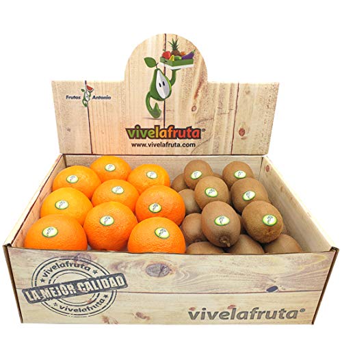 Caja de 10 kilos de naranjas y kiwis ecológicos, fruta fresca a domicilio, fruta ecológica - Vivelafruta.com