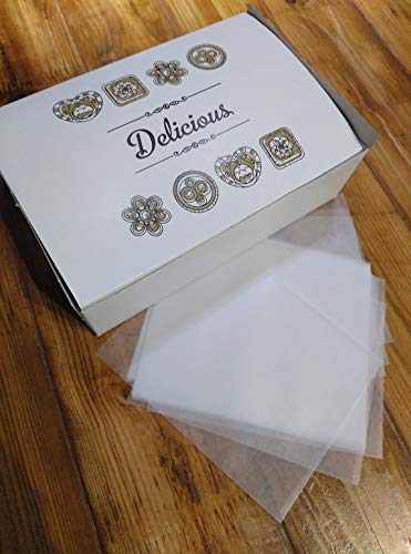Caja para Mantecados o Galletas con Papel Parafinado para su Envoltorio Pack 10 Cajas con 24 und. de Papel Parafinado
