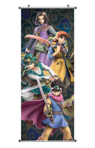 CoolChange Poster para enrollar | Kakemono de Dragon Quest Hecho de paño | 100x40cm | Tema: Héroes