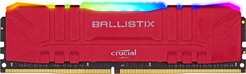 Crucial Ballistix BL8G32C16U4RL RGB 3200 MHz DDR4 DRAM Memoria de Juegos de Escritorio 8GB CL16 Rojo