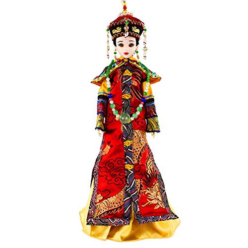 Decoración Oriental, muñeca China con Traje Antiguo, muñecas de Seda, muñeca de niña de 12.5 Pulgadas para decoración de Mesa