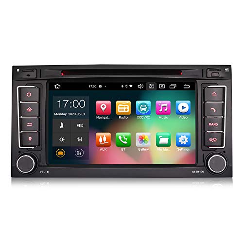 ERISIN 7 Pulgadas Android 10.0 Autoradio para VW Touareg T5 Multivan Soporte GPS Sat Nav Carplay Android Auto DSP Bluetooth WiFi Dab + TPMS 8-Core 4GB RAM + 64GB ROM