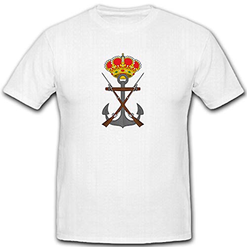 Escudo infantería Marina España España Marina Interna – Camiseta # 7331 Blanco XL