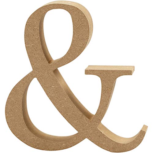 Escultura decorativa con forma de letra"A", en tablero de densidad media, marrón, madera, marrón, 12 x 2 x 13 cm
