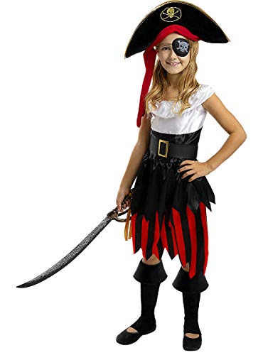 Funidelia | Disfraz de Pirata - Colección bucanero para niña Talla 10-12 años ▶ Corsario, Bucanero - Multicolor