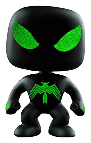 Funko - Figurine Marvel - Spider-Man Black Suit Glow in The Dark Exclu Pop 10cm - 0849803070113