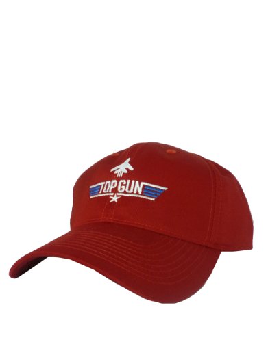 Gorro de Top Gun, Top Gun Logo con juego de objetivos, rojo