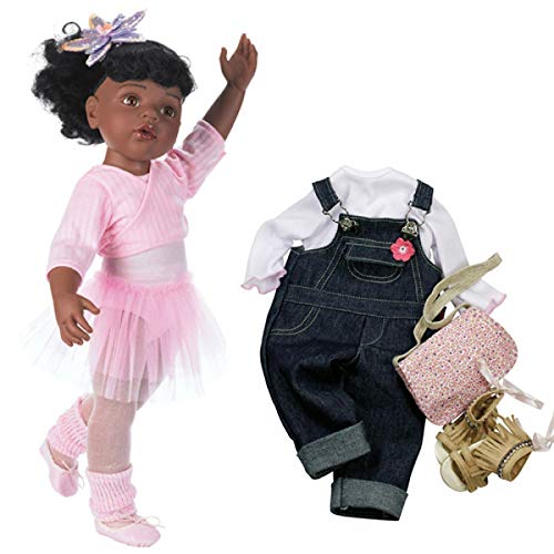 Götz 1159850 Hannah At The Ballet - 50 cm Standing-Doll with Black Hair and Brown Eyes - Suitable Agegroup 3+