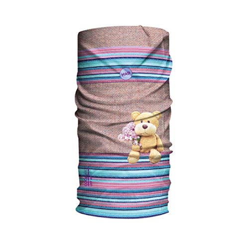 HAD - Pañuelo multifunción para niños con UPF 40+ Teddy, multicolor, poliéster, talla única