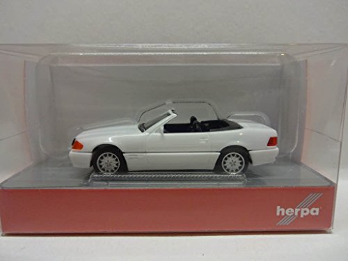 Herpa Miniaturmodelle GmbH- Herpa 028851 Mercedes-Benz 500 SL (R129), vehículo, Blanco, Color