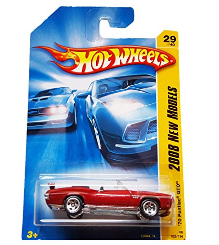 Hot Wheels 2008-029 New Models '70 Pontiac GTO 1:64 Scale Red by