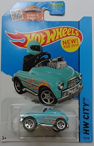 Hot Wheels, 2015 HW City, Pedal Driver [Turquoise] Die-Cast Vehicle #74/250 by Hot Wheels