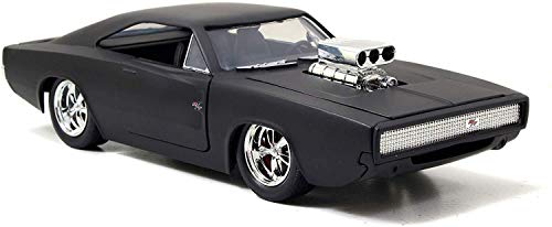 Jada Fast & Furious Dom's Matte Black 1970 Dodge Charger R/T 1:24 Die Cast Vehicle
