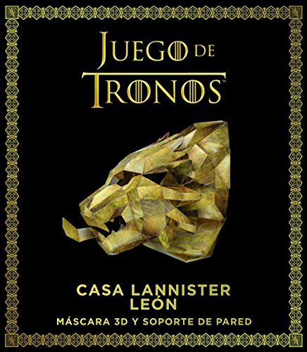 Juego de Tronos. Casa Lannister: león: Máscara 3D y soporte de pared (Series y Películas)