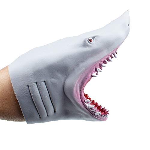 Juguetes de Marionetas de Mano de tiburón, Juguetes de Juego de Roles de Marionetas de tiburón de Goma elásticos Suaves realistas para niños