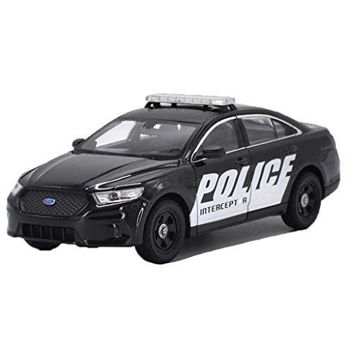KaKaDz Wei KKD Escala Modelo Simulación Vehículo 1:24 Ford Taurus Police Car Alloy Car Metal Car Model Simulación Coche Deportivo Real Car Collection Ornamentos (Color : Black)