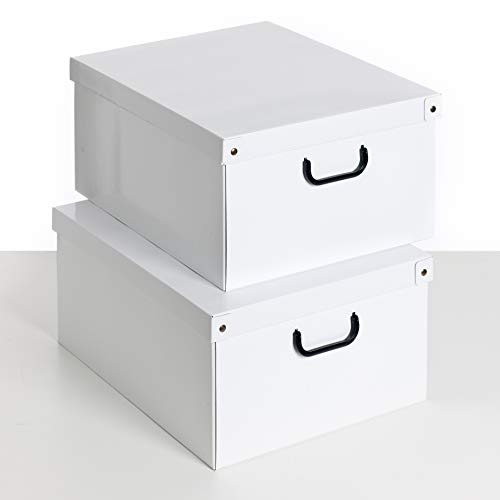 Kanguru BAULOTTO BLU PEZZI Set DE 2 Cajas DE Almacenamiento, Cardboard, Blanco, 1 Meters, 2