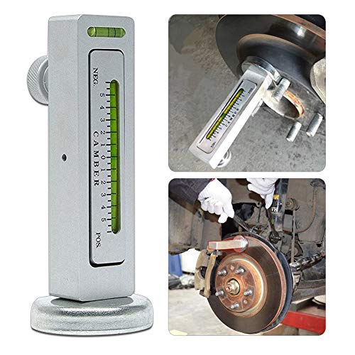 KATUR Herramienta del calibrador Universal para Coches/Camiones magnética Camber Castor Alignment Tool Apoyo de Rueda para el Coche (Paquete de 1)